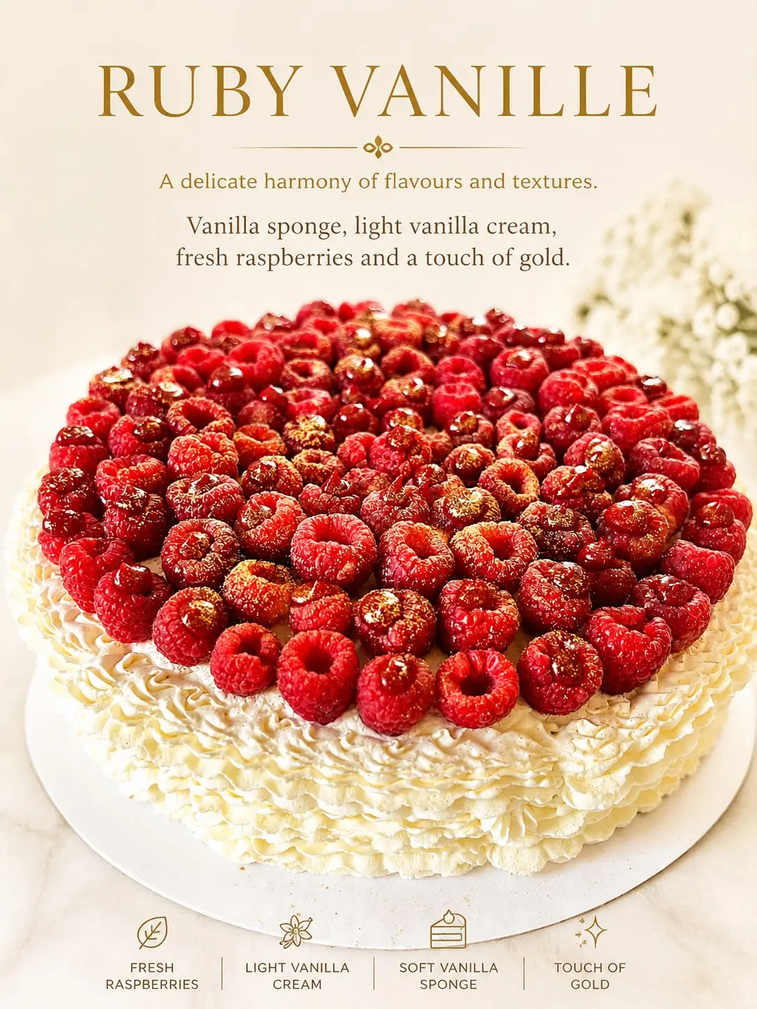 Ruby Vanille celebration cake